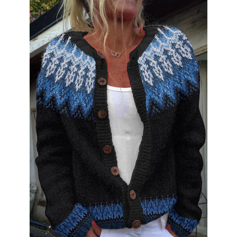 Margherita Solano | Striped Color-Block Knit Cardigan For Women