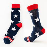 Sylvie Esterhazy | Flag Print Veterans Day Crew Socks Five Pack Unisex & Couples