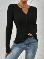 Léa Chantelle | Front-Button Ribbed Knit Sweater For Women