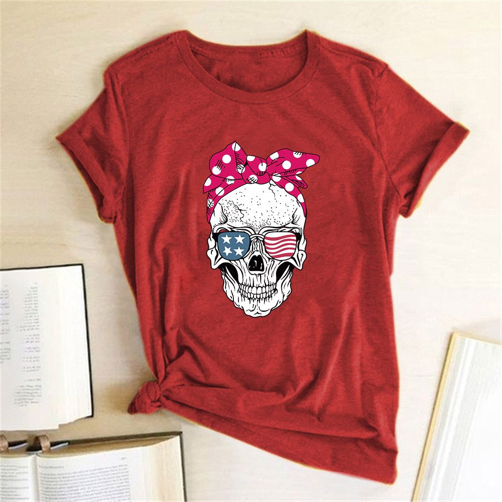 Miss Spooky | Sunflower Skull Halloween T-Shirt For Women