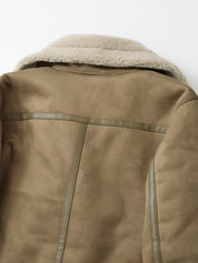 Noelle Dumont | Shearling Belted Leather Jacket For Women