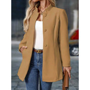 Odessa Whitmore | Elegant Stand-Collar Coat For Women