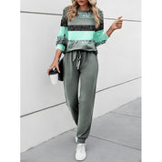 Adeline Beauregard | Color Block Lounge Two-Piece Set For Women