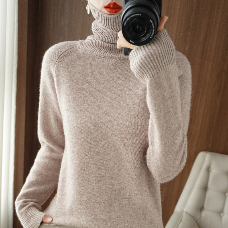 Ottavia Castellon | Turtleneck Ribbed Knit Sweater For Women