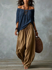 Novalee Penhurst | Off-Shoulder Top & Pants Lounge Set For Women