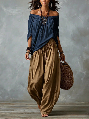 Novalee Penhurst | Off-Shoulder Top & Pants Lounge Set For Women