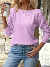 Colette Ashworth | Openwork Sleeve Sweater For Women