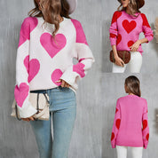Isabella Renaud | Heart Print Sweater For Women