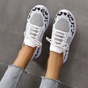 Selena Whitfield | Leopard Print Lace-Up Sneakers For Women