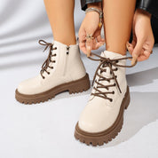 Lucienne Fairbrook | Fur Lined Platform Combat Boots For Women