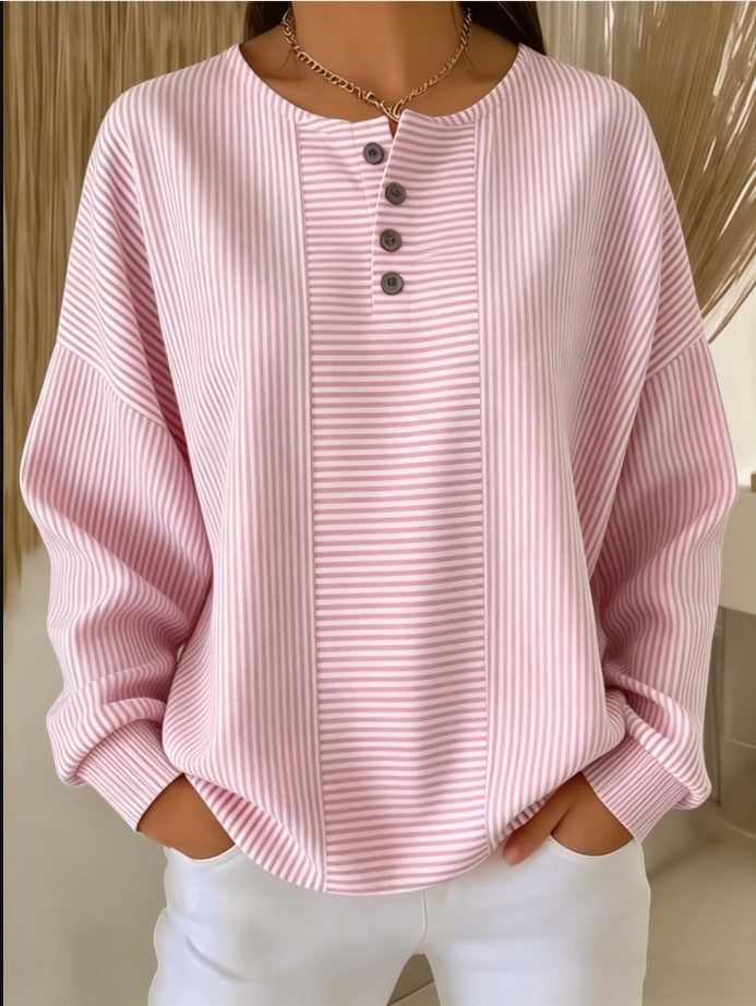Genevieve Lacroix | Striped Long-Sleeve Blouse For Women
