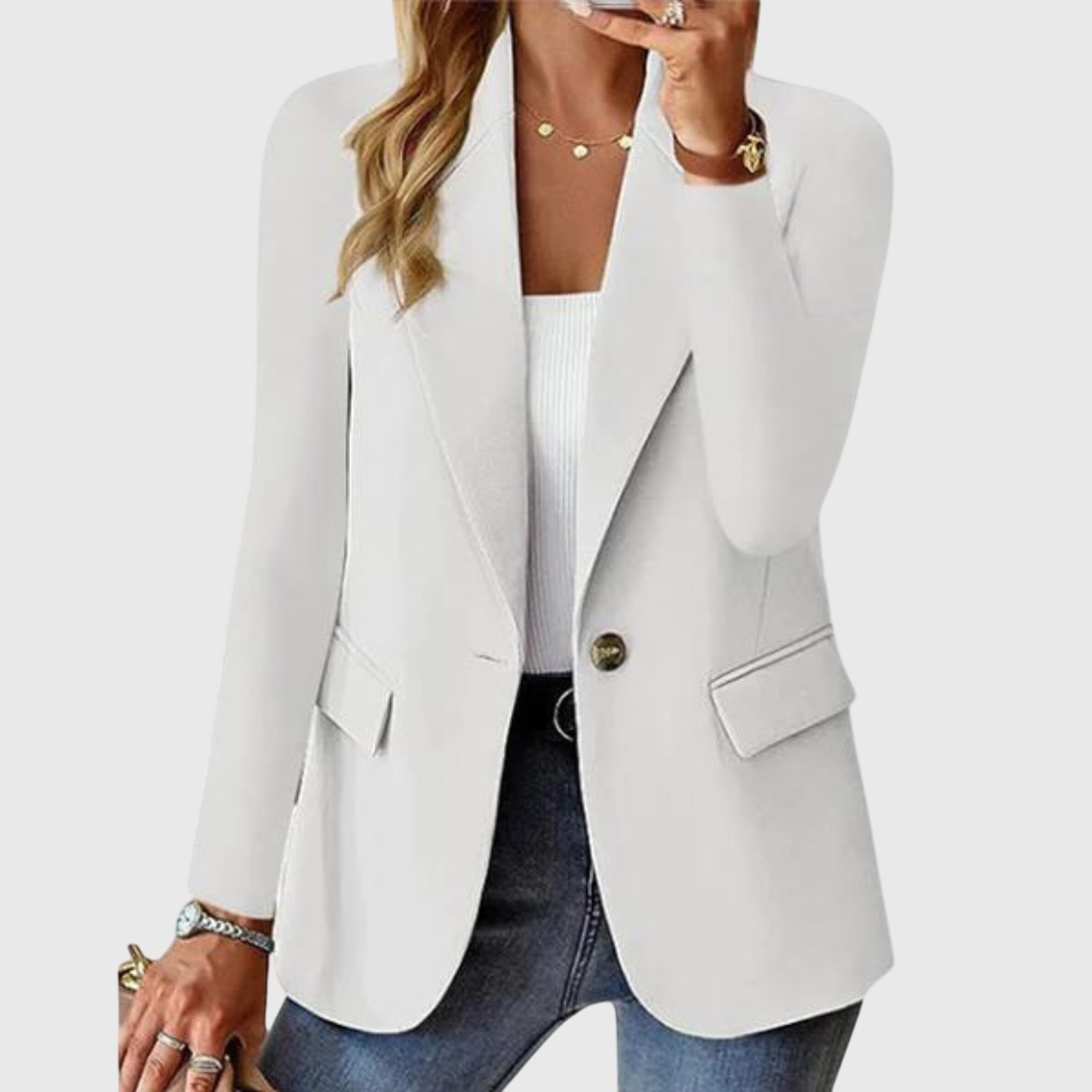 Arabella Winsford | Red Single-Button Blazer