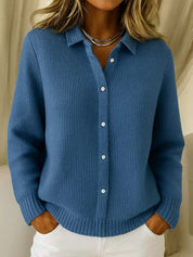 Claudia Ferretti | Cozy Waffle Knit Cardigan For Women