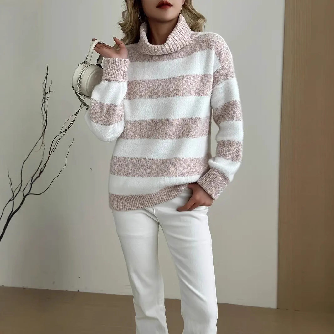 Amandine Chevrier | Striped Turtleneck Sweater For Women