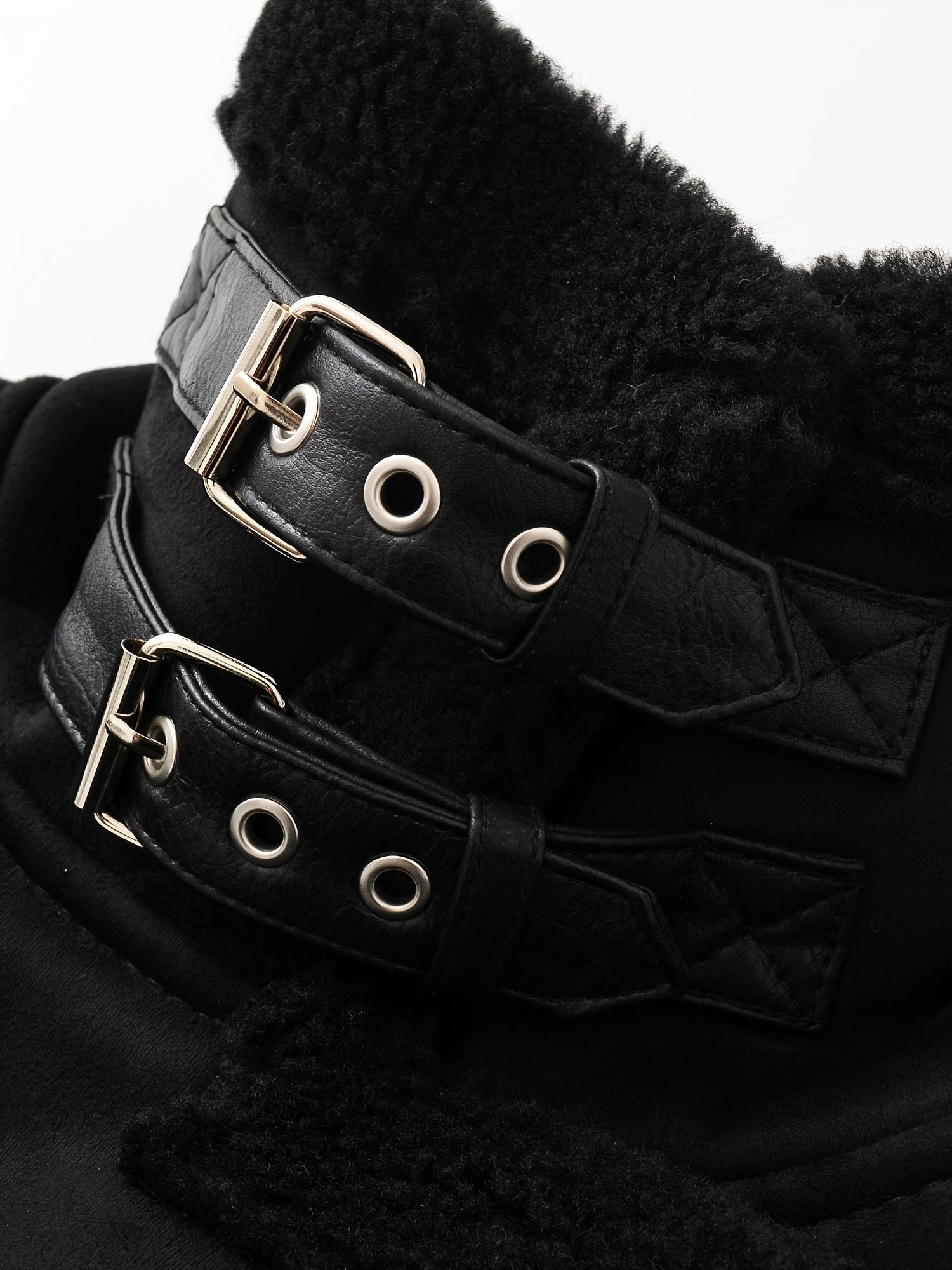 Noelle Dumont | Shearling Belted Leather Jacket For Women