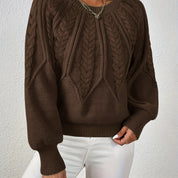 Fabienne Cortland | Cable-Knit Round-Neck Sweater For Women