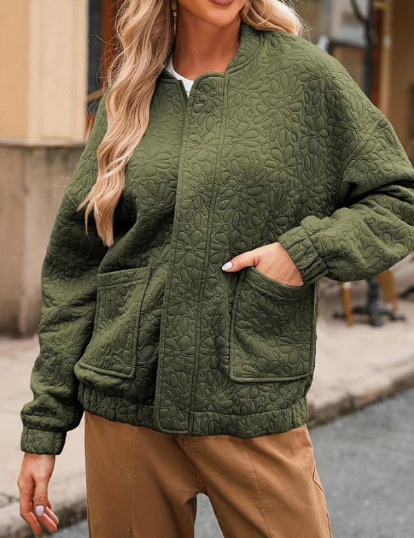 Beatrix Lindstrom | Quilted Floral Bomber Jacket For Women