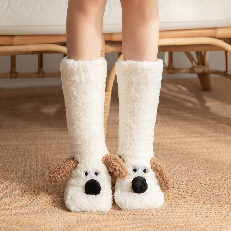 Amelie Dufresne | Cute Dog Slipper Socks For Women