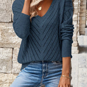 Nadia Castiglione | Relaxed V-Neck Sweater For Women