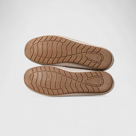 Celestine Fairvaux | White Hollow-Cut Slip-On Flat Loafers