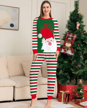 Yule Cheer | Red Striped Santa Print Christmas Pajamas Unisex & Family