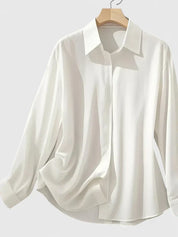 Clarisse Wentford | White Long Sleeve Button-Down Shirt