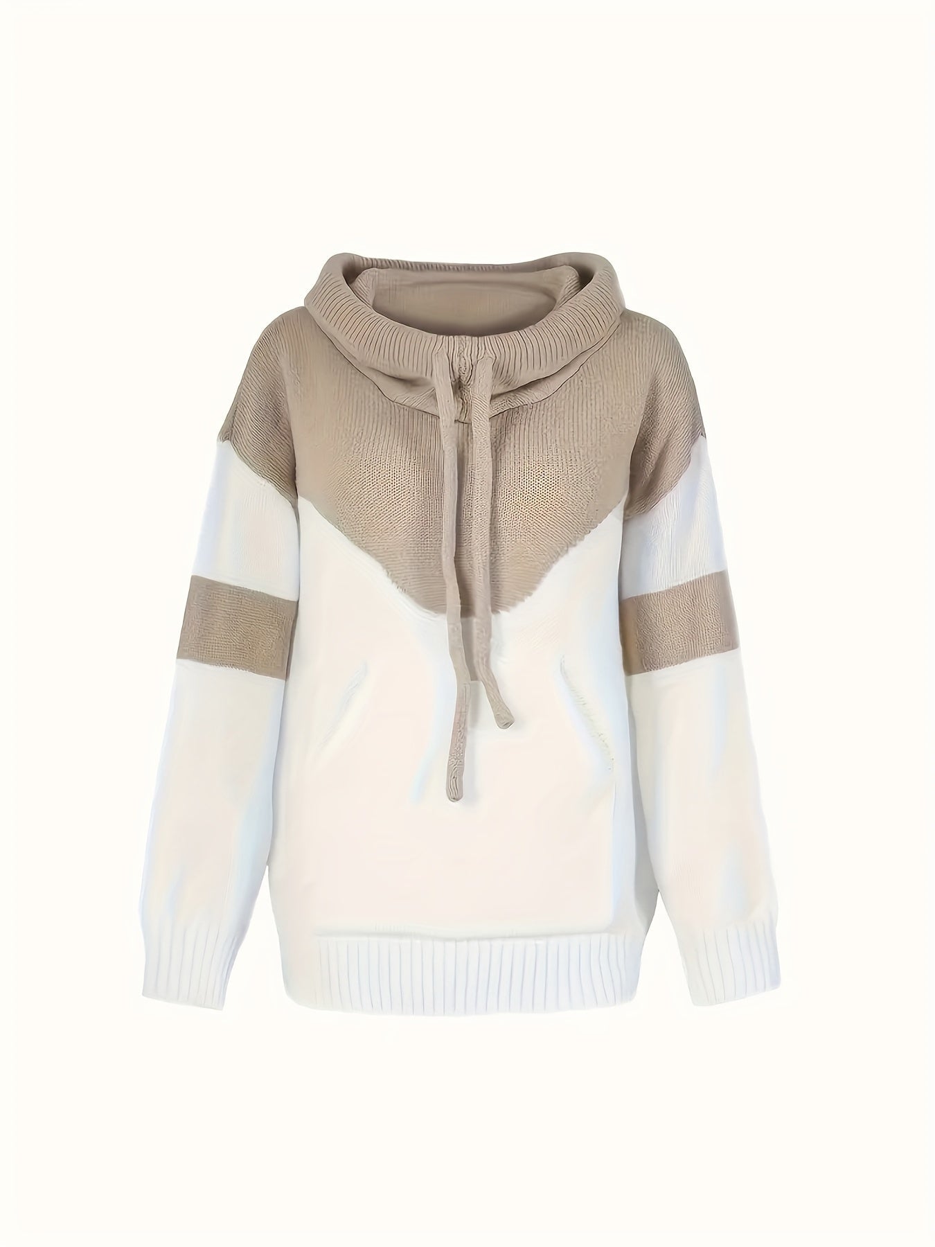 Celestine Roubaud | Color-Block Hoodie With Drawstring Hood For Women