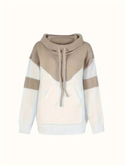 Celestine Roubaud | Color-Block Hoodie With Drawstring Hood For Women