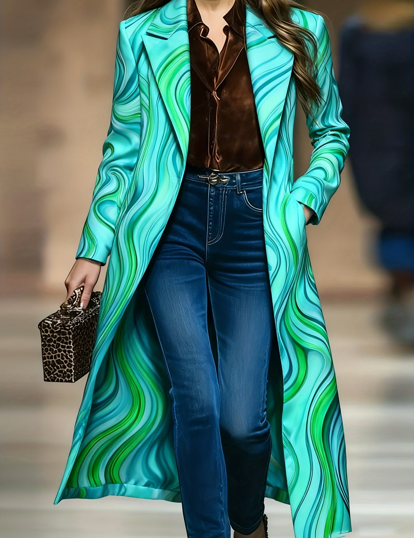Sallie Kingswell | Velvet Long Lapel Duster Coat For Women