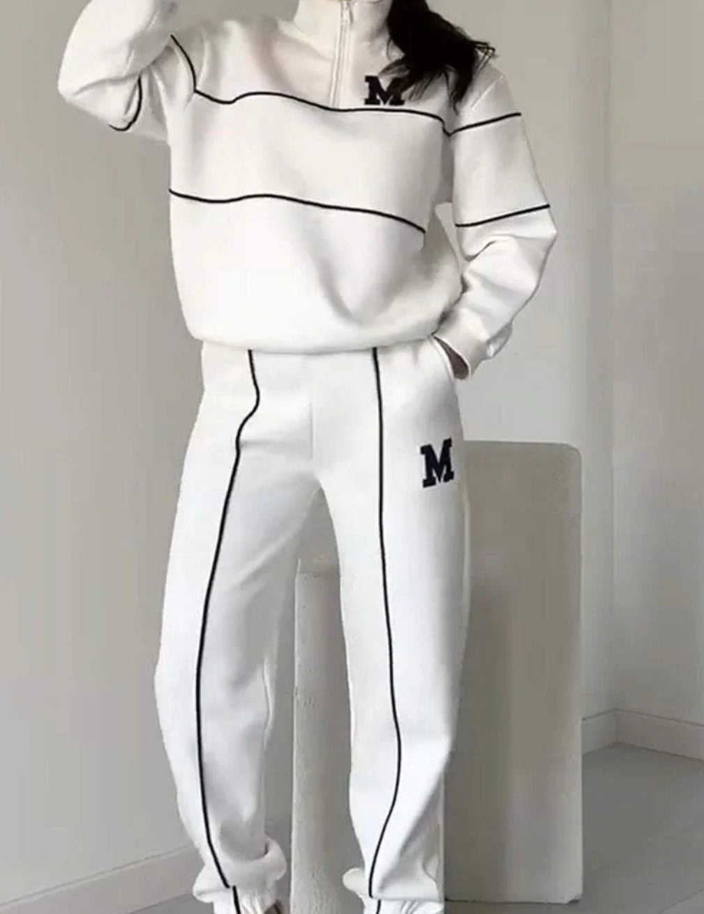 Vanessa Chambord | Half-Zip Lounge Sweatsuit Set For Women