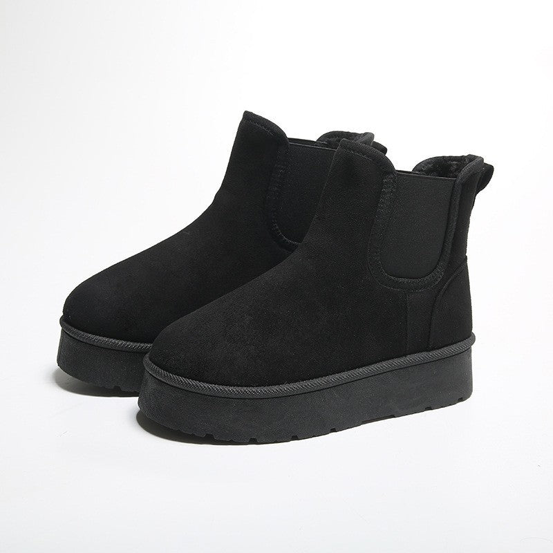 Margaux Sablon | Suede Chelsea Boots With Platform Sole For Women