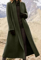 Yvette Charbonneau | Long Wool Blend Cardigan Coat For Women