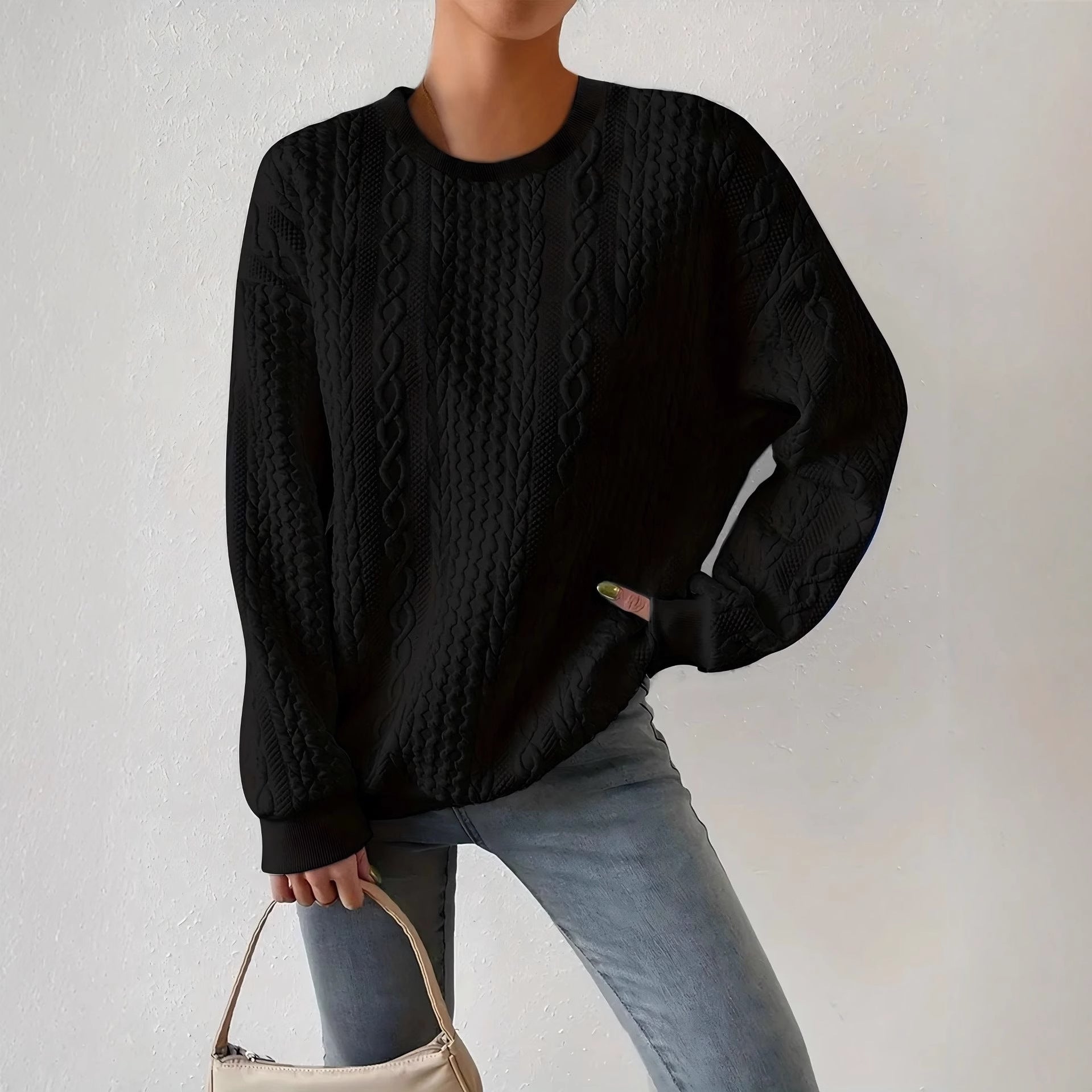 Aurore Delacombe | Cable-Knit Crew-Neck Sweater For Women