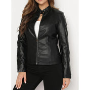 Gabrielle Montfort | Short Faux Leather Jacket For Women
