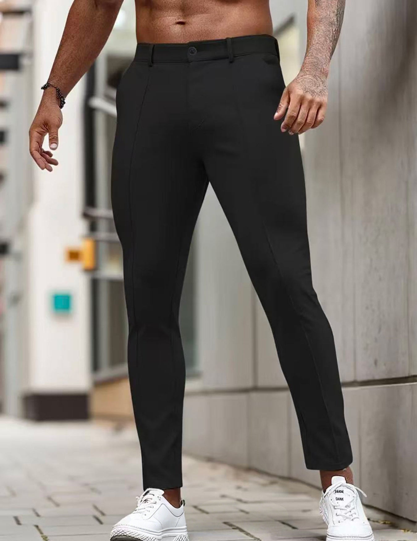 Archer Rayham | Slim Fit Stretch Ankle Chino Pants For Men