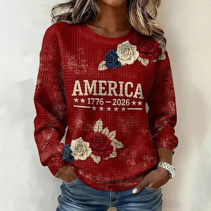 Adrienne Holloway | 250 Years of Freedom Patriotic Sweatshirt For Women