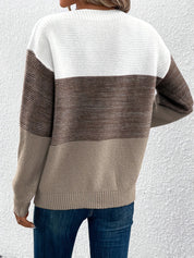 Marisol Beringer | Color-Blocked Sweater With Drop-Shoulder Sleeves