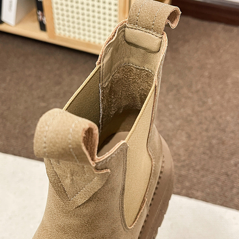 Noemie Lanvin | Suede Chelsea Boots With Platform Sole For Women
