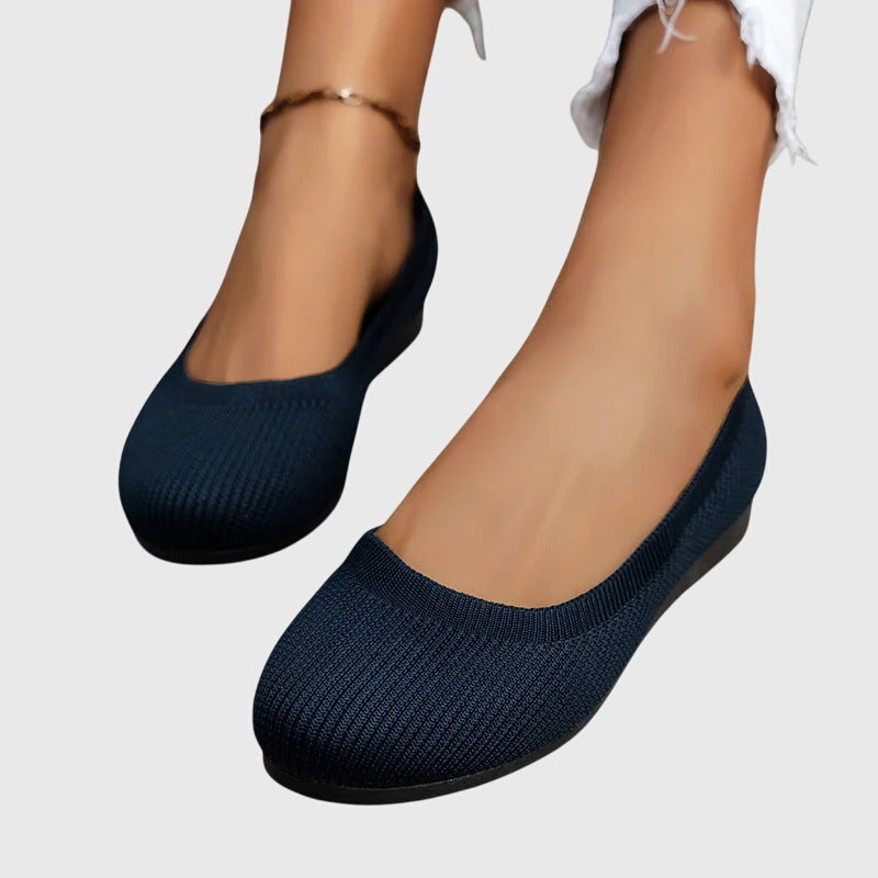 Sylvaine Portreaux | Black Knit Ballet Flats Anti-Slip