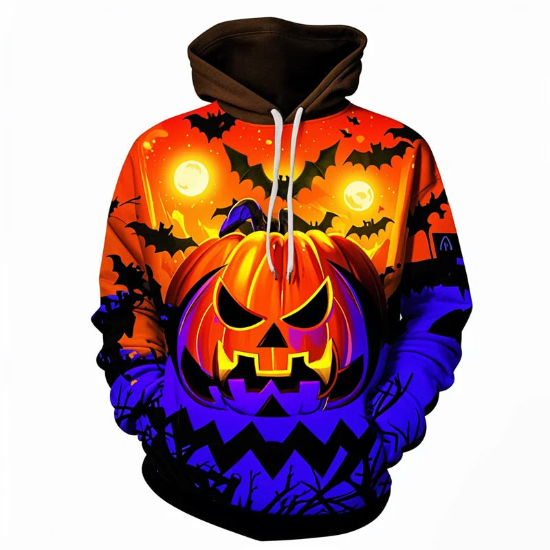 Pumpkin Patch | Glowing Pumpkin Halloween Hoodie For Men