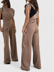 Flavia Montresor | Ivory Sleeveless Wide-Leg Two-Piece Set