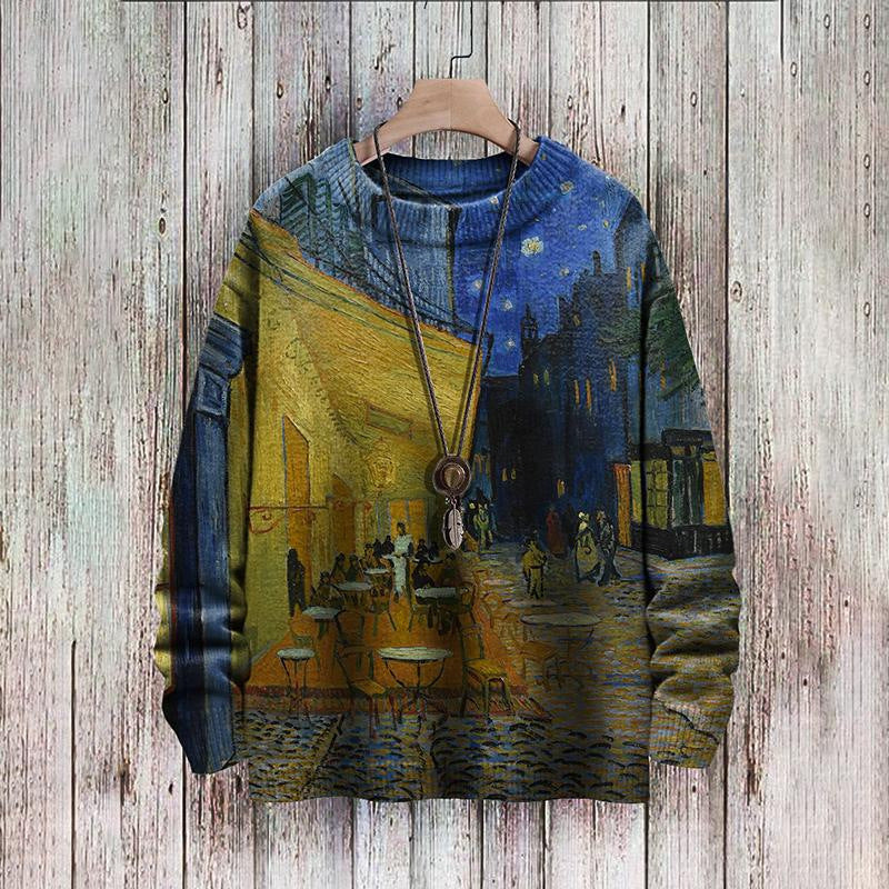 Maximilian Rutherford | Abstract Patchwork Print Sweater For Men