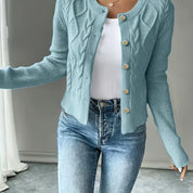 Vittoria Rossignol | Cable-Knit Button-Front Cardigan For Women