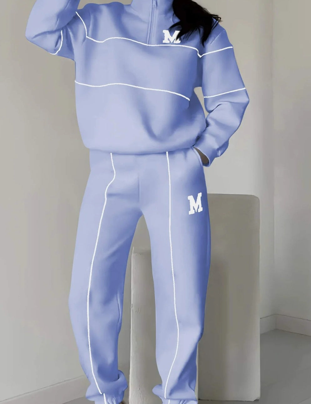 Vanessa Chambord | Half-Zip Lounge Sweatsuit Set For Women