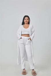 Brianna Vossmore | Fluffy 3-Piece Lounge Set For Women