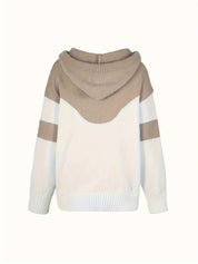 Celestine Roubaud | Color-Block Hoodie With Drawstring Hood For Women