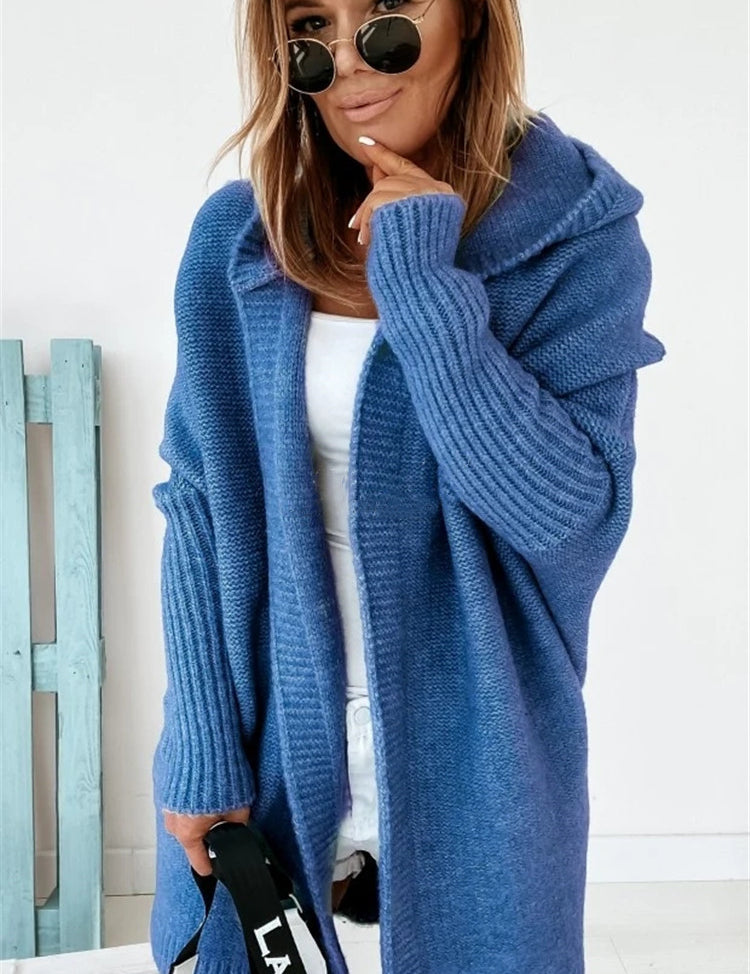 Lila Montrachet | Oversized Hooded Cardigan Sweater For Women