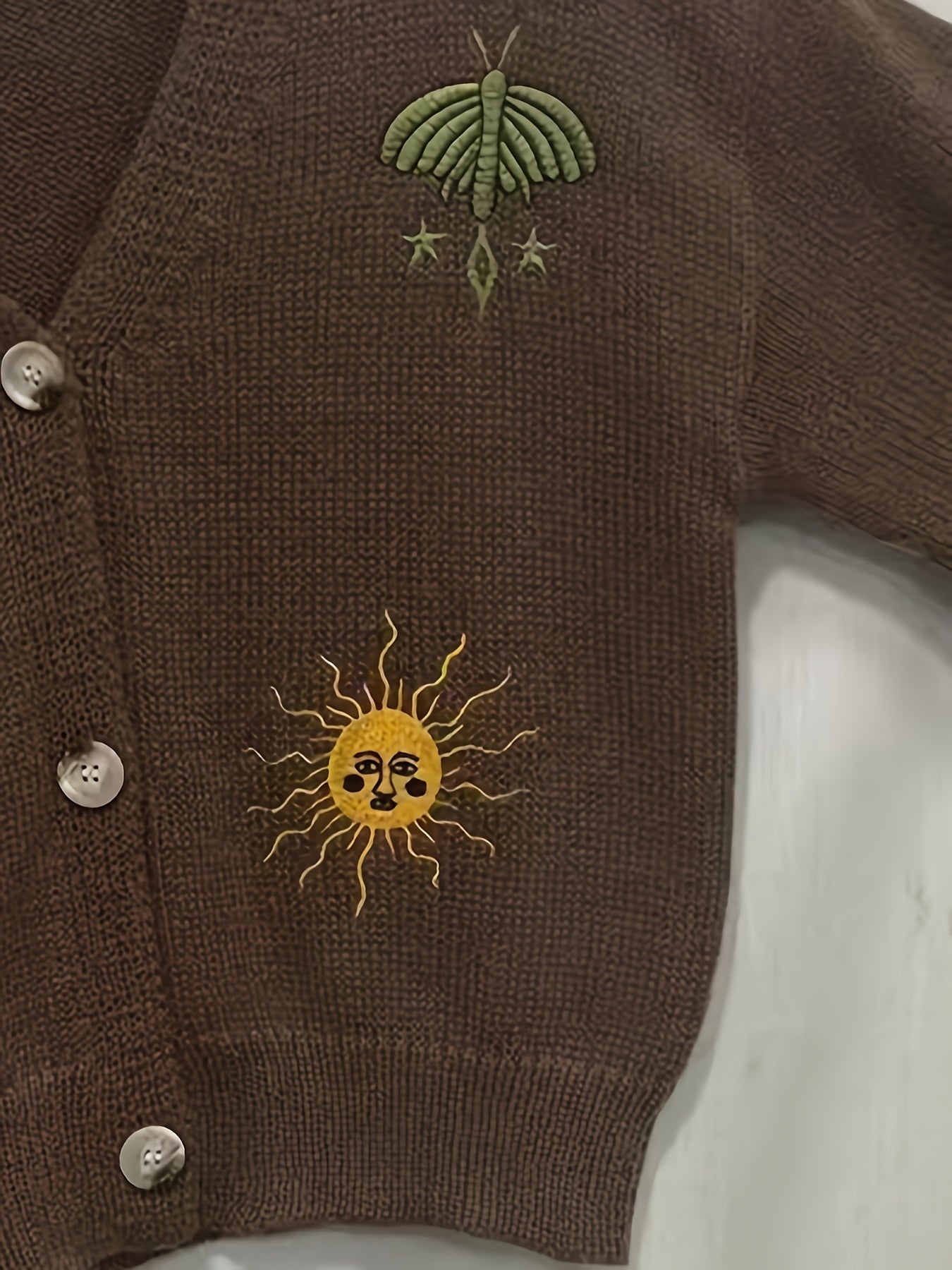 Nadia Colville | Celestial Embroidered Cardigan Sweater For Women