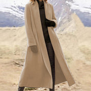 Yvette Charbonneau | Long Wool Blend Cardigan Coat For Women