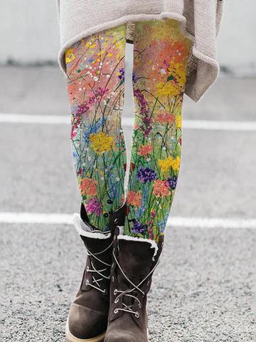 Selene Vasari | Cat Print Leggings For Women